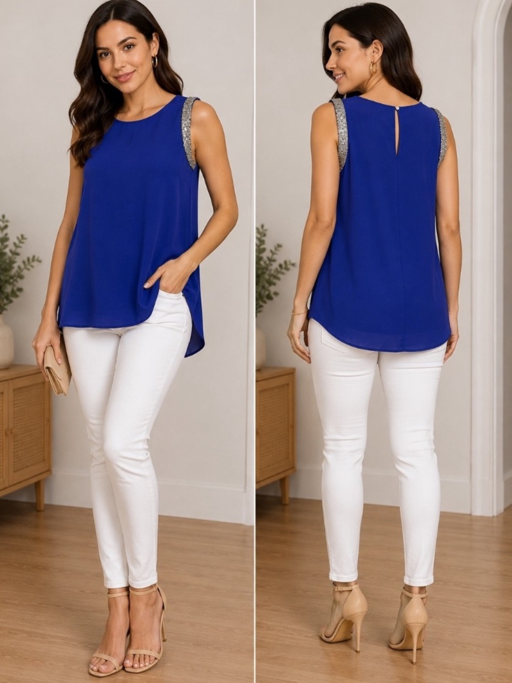 Vero Moda Beaded Sleeveless Blouse